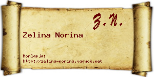 Zelina Norina névjegykártya